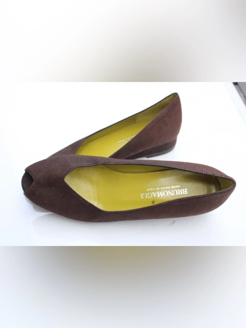 Bruno Magli peep toe flats Made